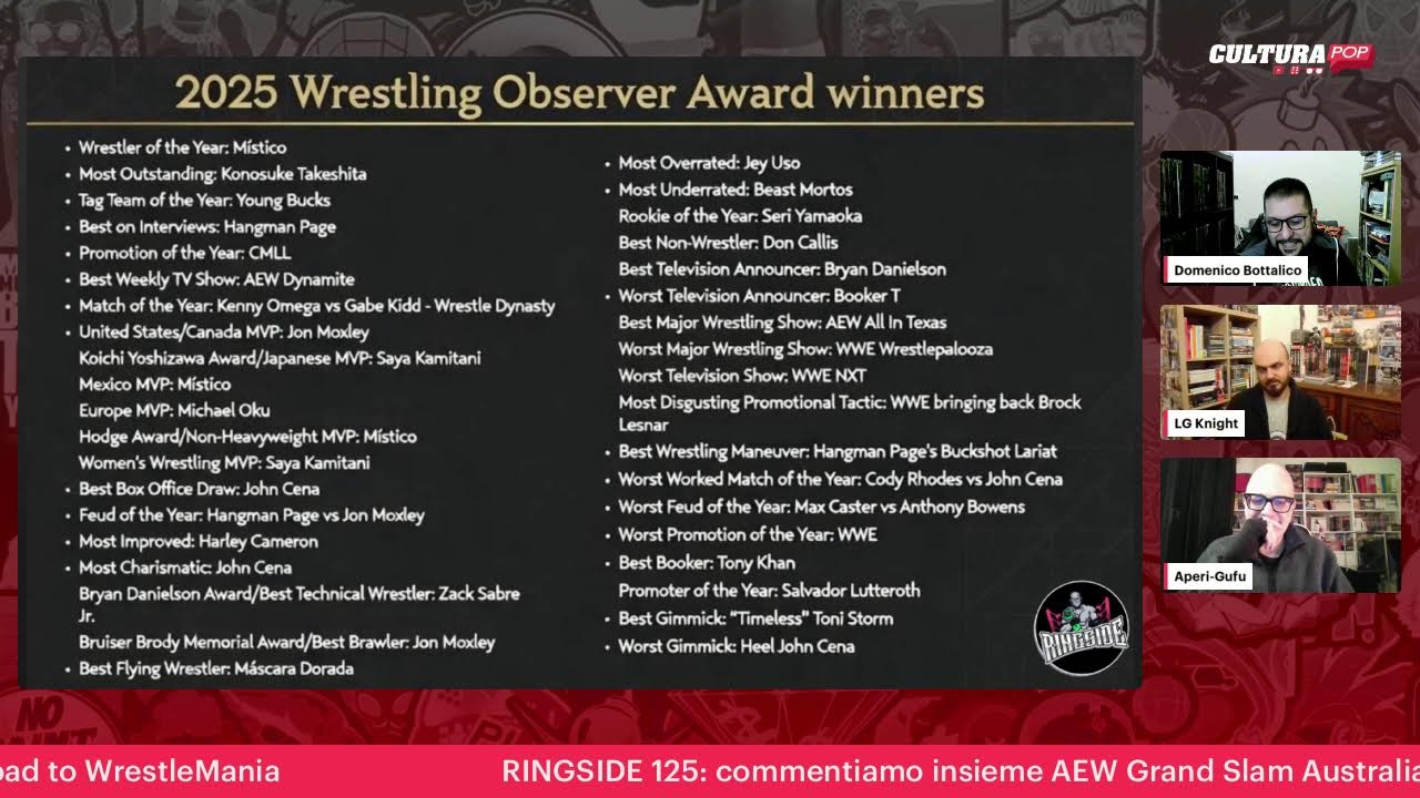 RINGSIDE 125: commentiamo insieme AEW Grand Slam Australia, WWE Elimination Chamber