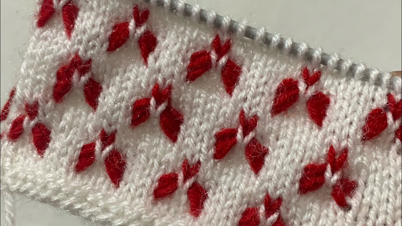 Two colours pettren #146 for baby cardigan design