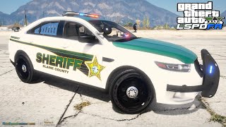 GTA 5 LSPDFR - Blaine County Sheriff - Rainy Night Patrol (NVE)