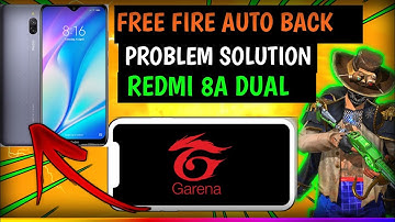Redmi 8a dual free fire auto back problem solution|| Redmi 8a dual m ff  m auto back kaise fix kre🔥