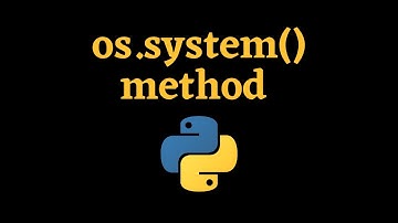 os.system() method in python