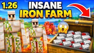 5000 + Iron per Hour , INSANE BedRock Iron Farm in Minecraft 1.26 😱 (Unlimited Iron!)