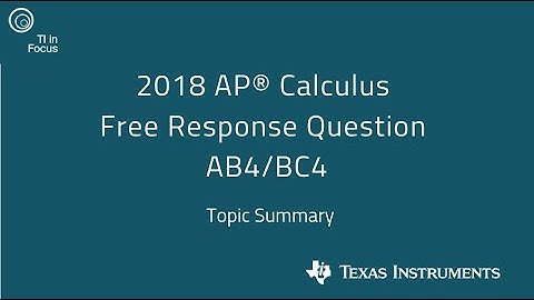 2018 AP Calculus AB4/BC4 Topic Summary