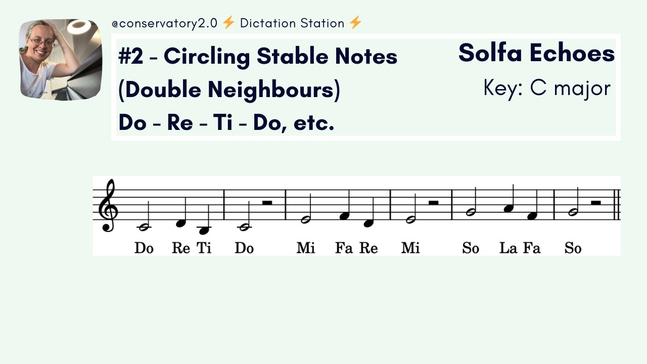 Beginner Sight-Singing Practice #2 | Solfege Echo Dictations (Movable Do)