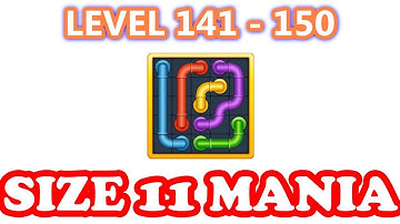 Line Puzzle: Pipe Art - Size 11 Mania Pack Level 141 - 150 - Walkthrough