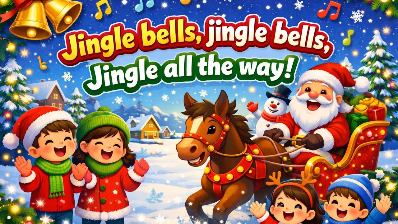 Jingle Bells Jingle Bells 🎄 | Kids Christmas Song | Nursery Rhymes for ...