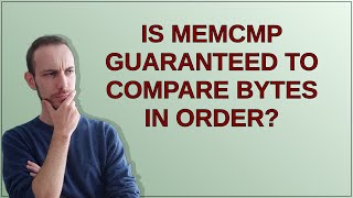 Is memcmp guaranteed to compare bytes in order?
