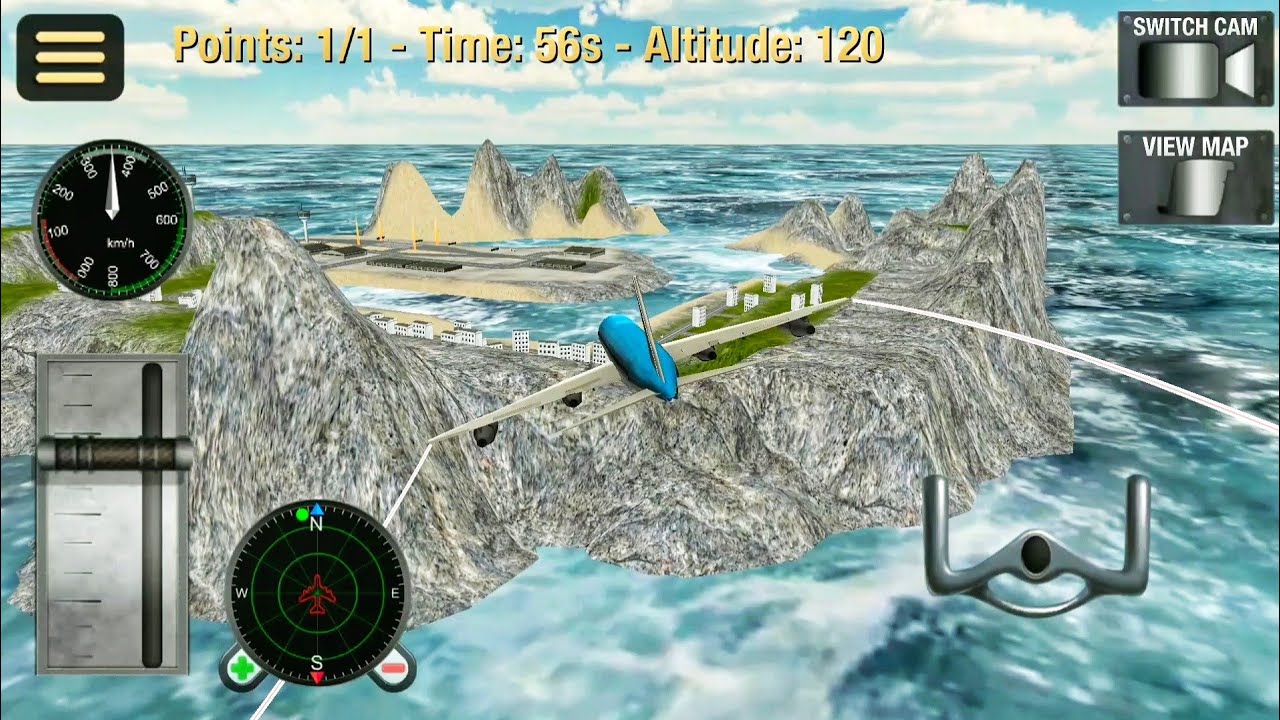 Airplane flying in beautiful sky | Flight simulator game android | Offline airplane games...
