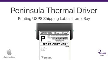 Printing eBay shipping labels for USPS with a thermal label printer on Apple Mac