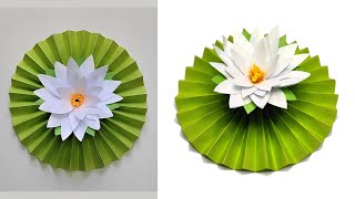 Beautiful Paper Water lily | Paper Water Lily | How to Make Paper Water Lily | Paper Flowers