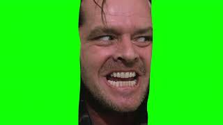 Here's Johnny meme (4K green screen)