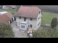 Demolice, bourání domu, pohled z DRONu - Libor Pospíšil