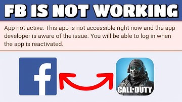 FACEBOOK LOGIN ERROR IN COD MOBILE
