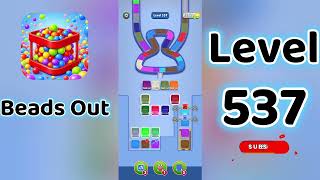 Beads Out Level 537 Walkthrough 🧩✨ | Tricky Bead Puzzle Solution | Go Answer