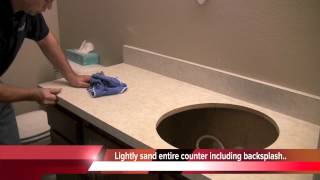 http://www.CrystalTopOverlay.com Step-by-step video on how to prep your countertop before painting a faux granite countertop. For 