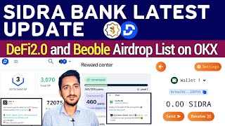Sidra Bank Mainnet/Wallet/Sidra Forums Latest Update | DeFi2.0 and Beoble Airdrop List on OKX
