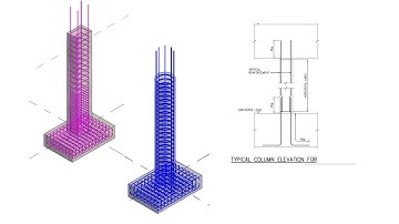 Revit 2024 - Rectangular & Round column & propagate rebar