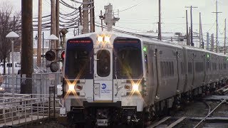 LIRR: A Windy March Rush Hour at Mineola Featuring M9 Test Train