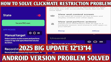 How to solve clickmate pro restricted problem solve | Android 12