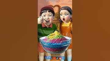 Squid Game AI Granulated Crystals Colorful Candy ASMR #squidgame #squidgame2 #ai #asmr