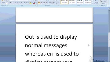 Difference between System.out.println and System.out.err