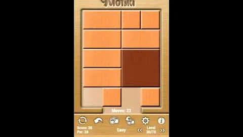 Klotski Easy Level 30 of 78 PAR solution