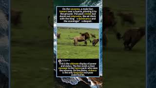 Lion vs Hyena: Brutal Dominance Display #LionKing #HyenaPack #Wildlifeforyou #fyp #animals #funny