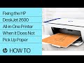 Fixing the HP DeskJet 2600 All-in-One Printer When It Does Not Pick Up Paper | HP DeskJet @HPSupport