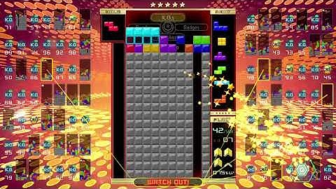 insane survival at the top of the matrix in tetris 99 invictus mode