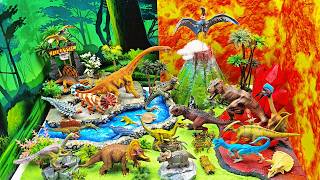 🦖 Dino Volcano Park Adventure for Kids | 🌋 Explore Jurassic Dinosaurs & Animal Diorama