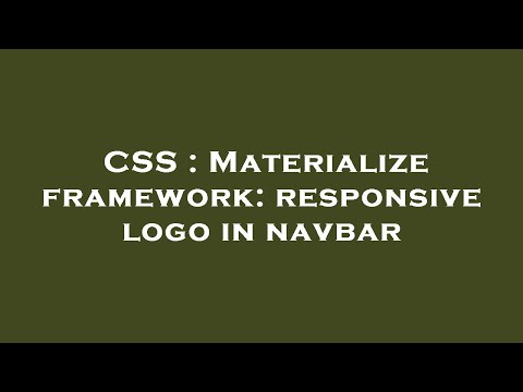 CSS : Materialize framework: responsive logo in navbar