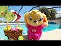 Learning ABC's in the Easter Swimming Pool | Alphabet Education for Kids