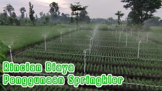 Rincian Biaya Penggunaan Springkler Untuk Penyiraman Bawang Merah || Bawang Merah Tulungagung