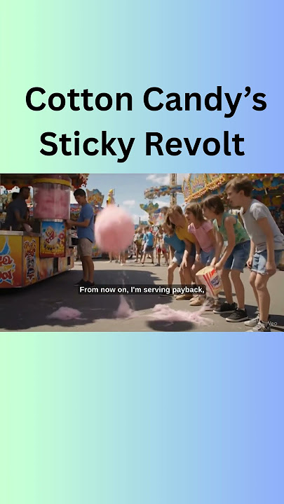 🍭 Cotton Candy’s Sticky Revolt – “Stop melting me on your faces!”