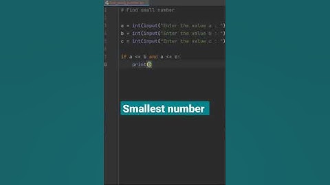 python program to find smallest number among three