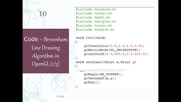 Computer Graphics LAB 11 | Exp 7 | Bresenham Algorithm in OpenGL with code