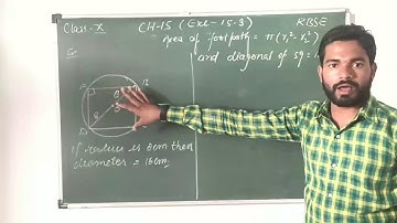 class10 RBSE chapter 15 circumference and area of a circle Exercise 15.3 solutions and hints part 1