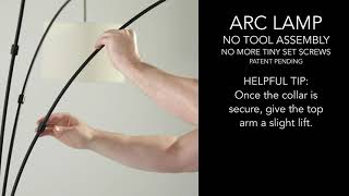 Adesso No Tool Arc Lamp with Multi Arm