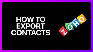 How To Export Contacts From Zoho Crm Tutorial