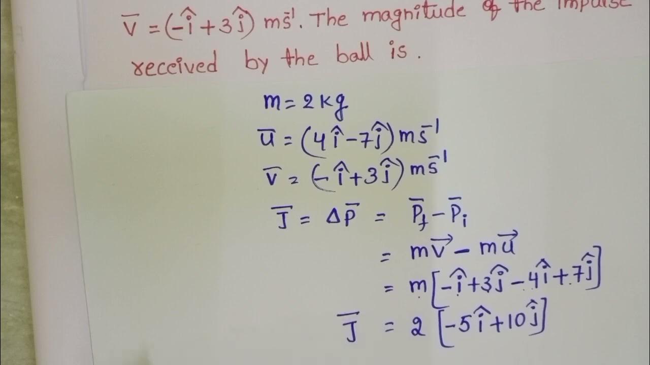 A small sphere of mass 2kg moving a velocity u 4i 7j m s collides with