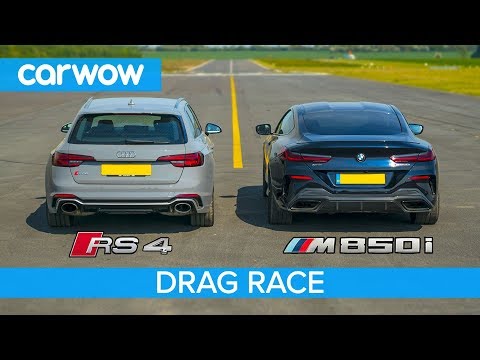 BMW M850i v Audi RS4 - DRAG RACE, ROLLING RACE & BRAKE TEST
