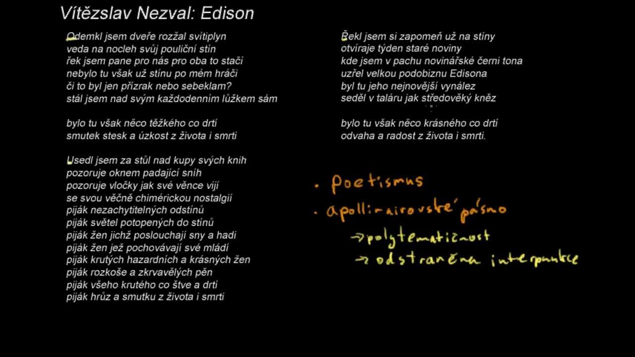 Vítězslav Nezval: Edison