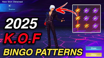 NEW KOF BINGO PATTERNS 2025 | GET GUARANTEED KOF SKIN #kofbingopatterns #kofnewbingopatterns2025