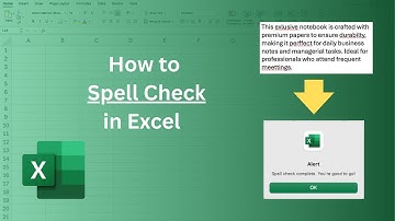 How to Spell Check in Excel