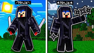 como virei um Ninja no Minecraft por 1 DIA!