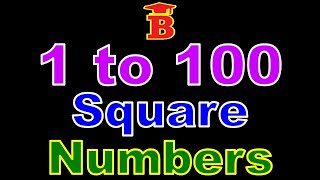 1 to 100 Square Numbers