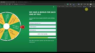 spinning wheel component using JavaScript