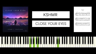 KSHMR & Tungevaag - Close Your Eyes (BEST PIANO TUTORIAL & COVER)