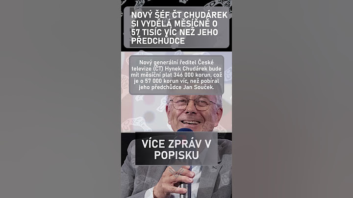 Nový šéf ČT Chudárek si vydělá měsíčně o 57 tisíc víc než jeho předchůdce