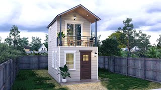 Two Storey  Tiny House with Balcony ( 193 Sqft )